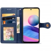 Кожаный чехол-книжка GETMAN Gallant (PU) для Xiaomi Redmi 10 Синий