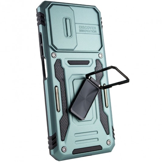 Ударостійкий чохол Camshield Army Ring для Xiaomi Redmi 10 Зелений / Light Green - зображення 2 