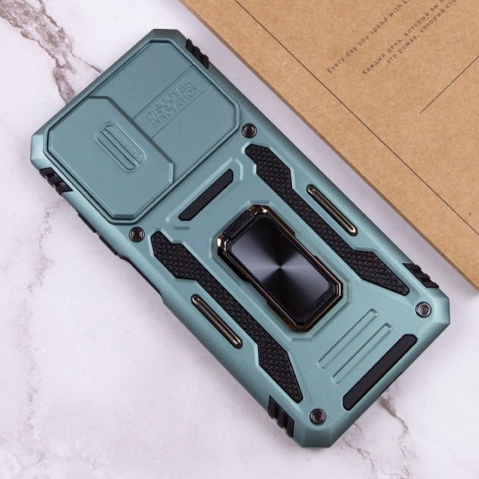 Ударостійкий чохол Camshield Army Ring для Xiaomi Redmi 10 Зелений / Light Green - зображення 5 
