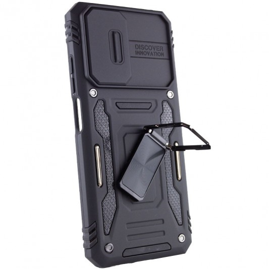 Ударопрочный чехол Camshield Army Ring для Xiaomi Redmi 10 Черный / Black - изображение 2
