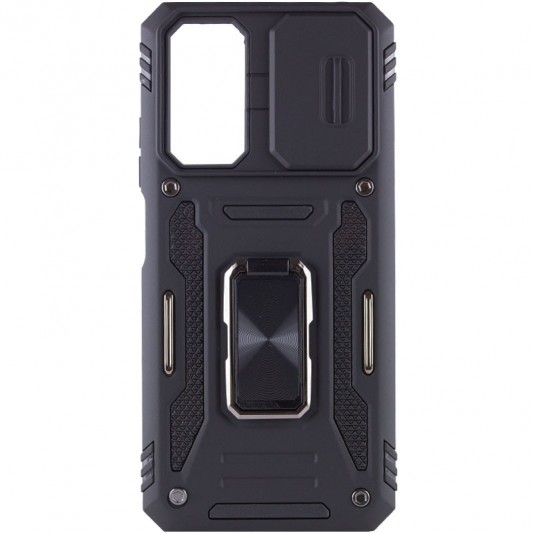 Ударопрочный чехол Camshield Army Ring для Xiaomi Redmi 10 Черный / Black - изображение 3