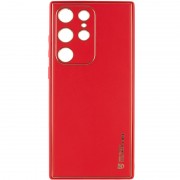Кожаный чехол Xshield для Samsung Galaxy S23 Ultra Красный / Red
