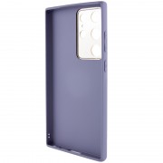 Кожаный чехол Xshield для Samsung Galaxy S23 Ultra Серый / Lavender Gray