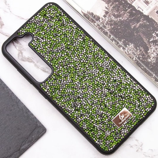 TPU чехол Bling World Rock Diamond для Samsung Galaxy S23 Зеленый - изображение 3