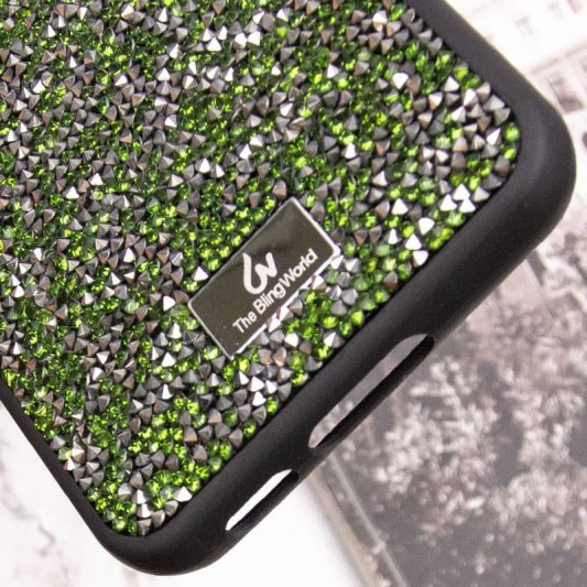 TPU чехол Bling World Rock Diamond для Samsung Galaxy S23 Зеленый - изображение 5