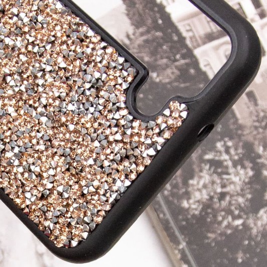 TPU чехол Bling World Rock Diamond для Samsung Galaxy S23 Розовый - изображение 4
