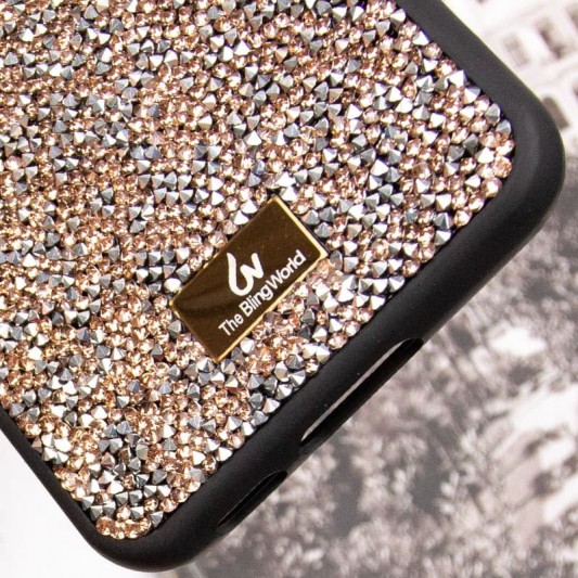 TPU чехол Bling World Rock Diamond для Samsung Galaxy S23 Розовый - изображение 5