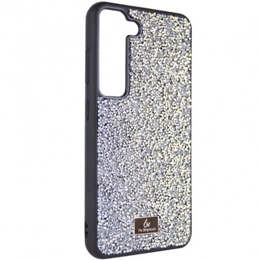 TPU чехол Bling World Rock Diamond для Samsung Galaxy S23 Серебряный - изображение 1