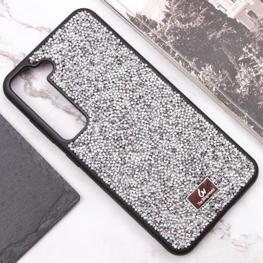 TPU чехол Bling World Rock Diamond для Samsung Galaxy S23 Серебряный - изображение 3