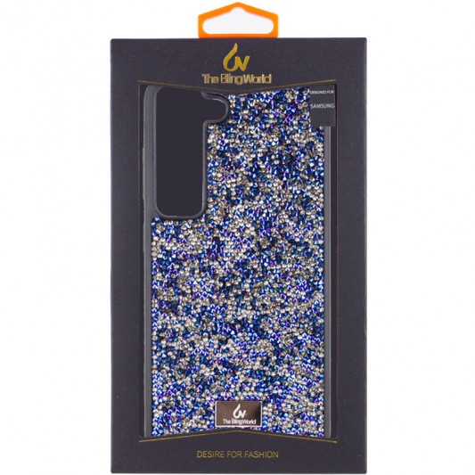 TPU чехол Bling World Rock Diamond для Samsung Galaxy S23 Синий - изображение 3