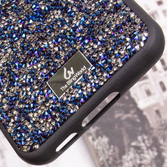 TPU чехол Bling World Rock Diamond для Samsung Galaxy S23 Синий - изображение 6