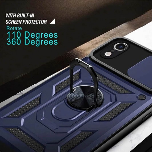 Ударопрочный чехол Camshield Serge Ring для Apple iPhone XR (6.1") Синий - изображение 2