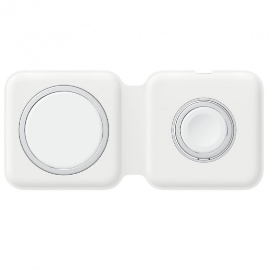 БЗП Wireless Charger with Magsafe 2in1 for Apple (AAA) (box) White