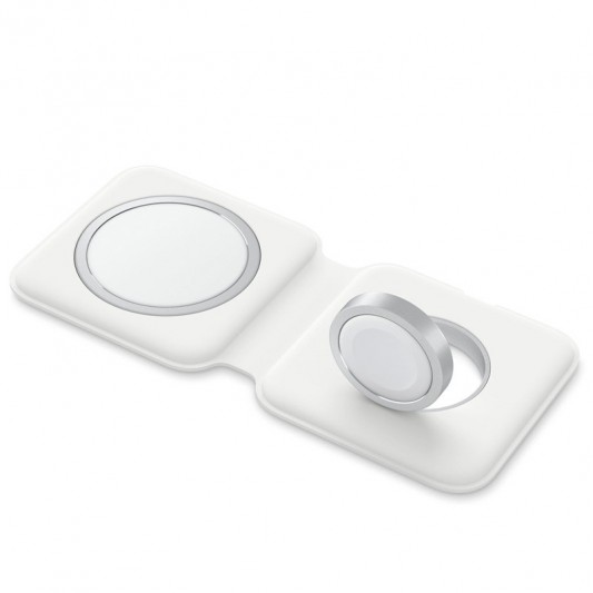 БЗП Wireless Charger with Magsafe 2in1 for Apple (AAA) (box) White - зображення 2 