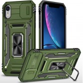 Ударопрочный чехол Camshield Army Ring для Apple iPhone XR (6.1 дюйма) Оливковый / Army Green