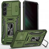 Ударопрочный чехол Camshield Army Ring для Samsung Galaxy S21 Оливковый / Army Green Ударопрочный чехол Camshield Army Ring для Samsung Galaxy S21 Оливковый / Army Green