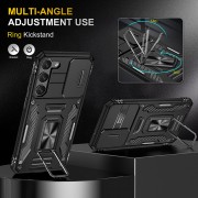 Ударостійкий чохол Camshield Army Ring для Samsung Galaxy S21 Чорний / Black