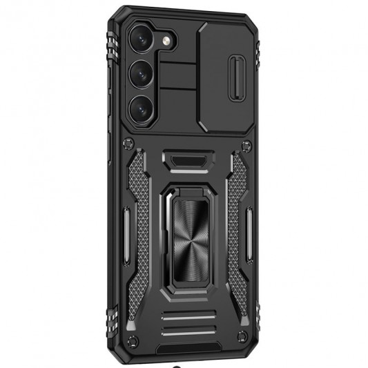 Ударостійкий чохол Camshield Army Ring для Samsung Galaxy S21 Чорний / Black - зображення 4 