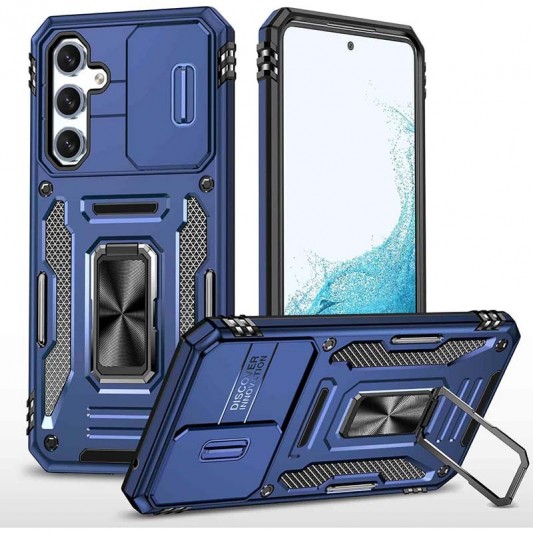 Ударопрочный чехол Camshield Army Ring для Samsung Galaxy S22 Синий / Navy