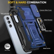 Ударопрочный чехол Camshield Army Ring для Samsung Galaxy S22 Синий / Navy