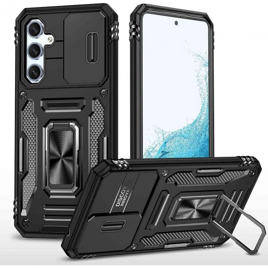 Ударостійкий чохол Camshield Army Ring для Samsung Galaxy S22 Чорний / Black