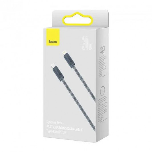Дата кабель Baseus Dynamic Series Type-C to Lightning 20W (1m) (CALD000002) Slate Gray - зображення 1 