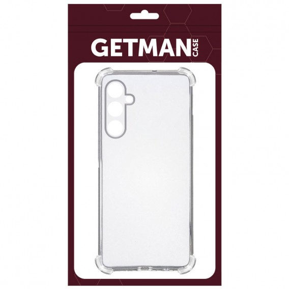 TPU чохол GETMAN Ease logo посилені кути Full Camera для Samsung Galaxy A34 5G Безбарвний (прозорий)