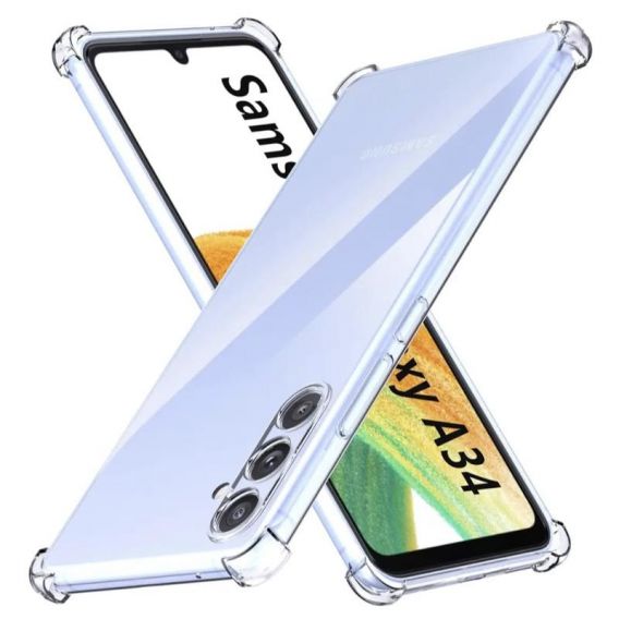 Силіконовий чохол для Samsung Galaxy A34 5G GETMAN Ease logo Full Camera (Transparent)