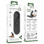 БЗУ Acefast E19 Qi2 desktop 3-in-1 Black