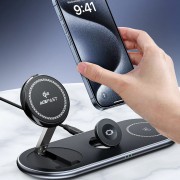 БЗУ Acefast E19 Qi2 desktop 3-in-1 Black