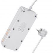 Подовжувач Hoco AC22 Sunlight (PD30W/1C/3A/4xSocket) (1.5m) White