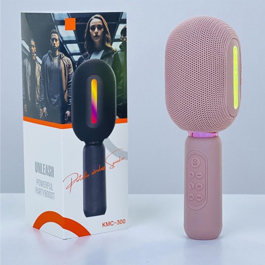 Караоке Мікрофон-колонка KMC300 Pink - зображення 1 