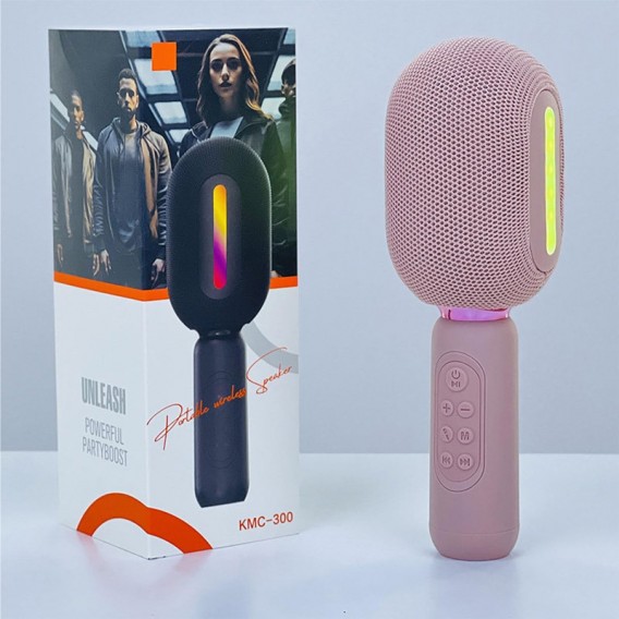 Караоке Мікрофон-колонка KMC300 Pink