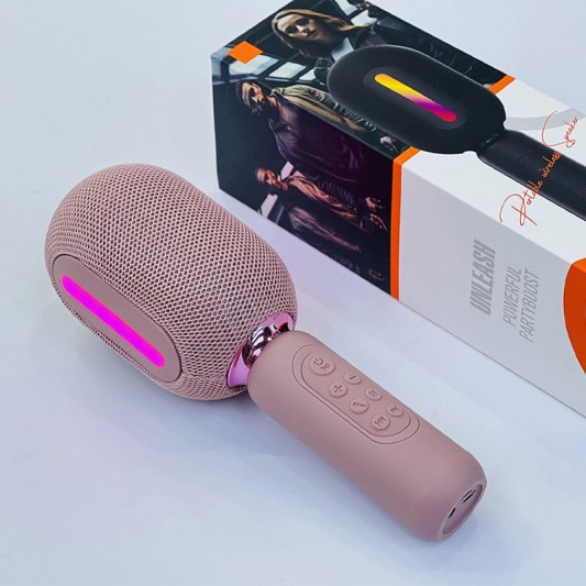 Караоке Мікрофон-колонка KMC300 Pink - зображення 2 