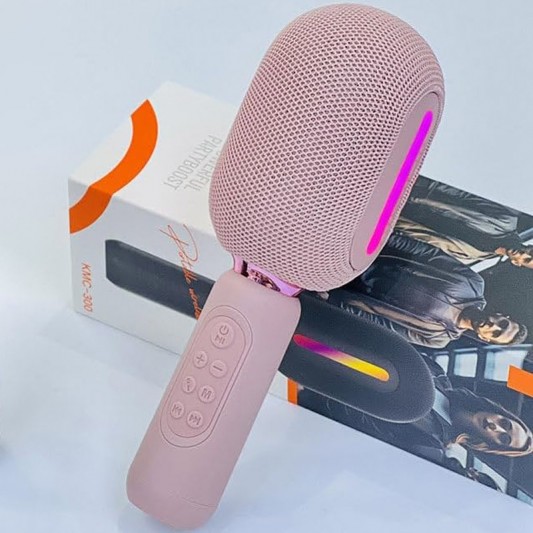 Караоке Мікрофон-колонка KMC300 Pink - зображення 3 