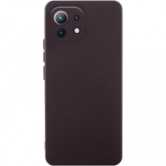 Чохол Silicone Cover Lakshmi Full Camera (AA) для Xiaomi Mi 11 Lite Шоколадный / Chocolate
