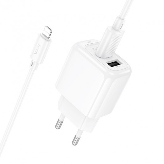 СЗУ Hoco CS51A Surplus (2USB-A) + кабель USB to Lightning White - изображение 5