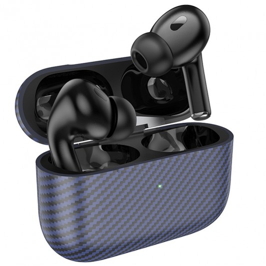 Бездротові TWS навушники Hoco EW47 Plus (carbon fiber pattern version) Blue - зображення 2 