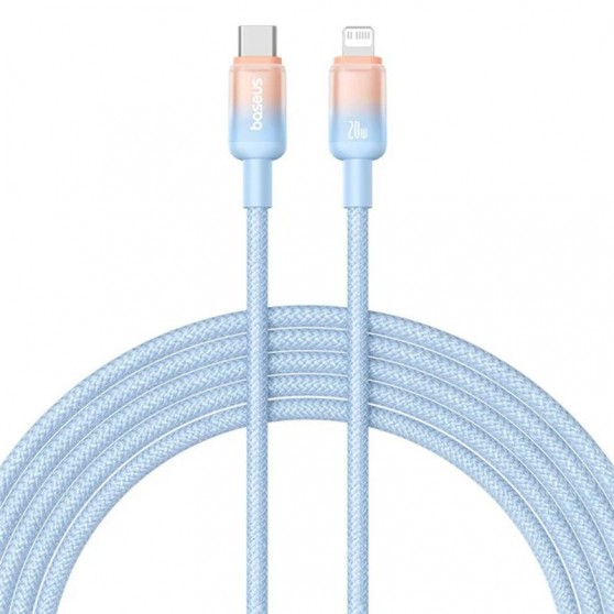Дата кабель Baseus Discolor Series Fast Charging Type-C to Lightning 20W (2m) (P10374901) Galaxy Blue