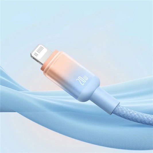 Дата кабель Baseus Discolor Series Fast Charging Type-C to Lightning 20W (2m) (P10374901) Galaxy Blue - зображення 3 