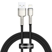 Дата кабель Baseus Cafule Series Metal USB to Lightning 2.4A (2m) (CALJK-B0) Black