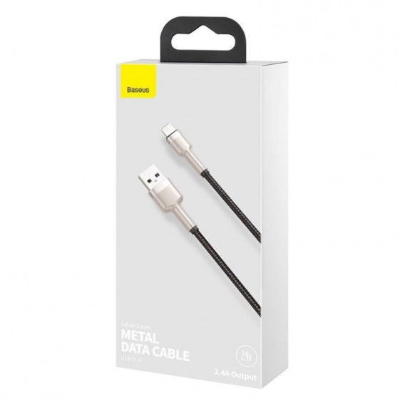 Дата кабель Baseus Cafule Series Metal USB to Lightning 2.4A (2m) (CALJK-B0) Black