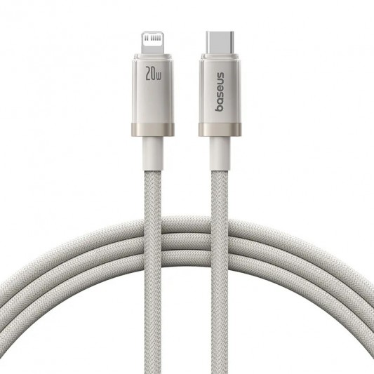 Дата кабель Baseus Titanium Alloy Fast Charging Type-C to Lightning 20W (1m) (P10378101) Galaxy Titanium Gold