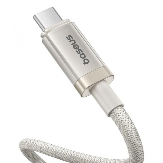 Дата кабель Baseus Titanium Alloy Fast Charging Type-C to Lightning 20W (1m) (P10378101) Galaxy Titanium Gold - зображення 1 