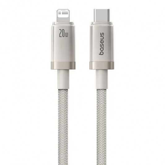 Дата кабель Baseus Titanium Alloy Fast Charging Type-C to Lightning 20W (1m) (P10378101) Galaxy Titanium Gold - зображення 2 