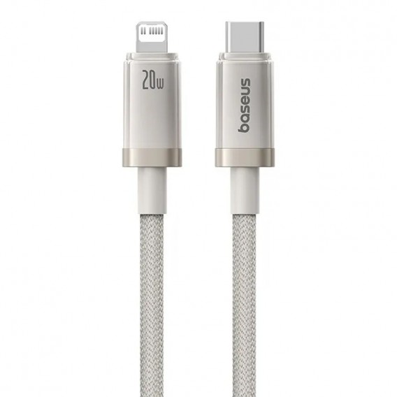 Дата кабель Baseus Titanium Alloy Fast Charging Type-C to Lightning 20W (1m) (P10378101) Galaxy Titanium Gold