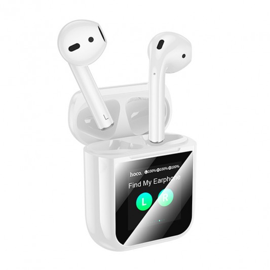 Беспроводные TWS наушники Hoco EW80 Magnificent with Touch Screen White - изображение 3
