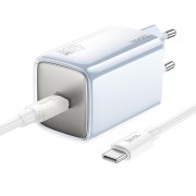 СЗУ Hoco N48 Glorious PD65W (1USB-C) + кабель Type-C to Type-C Blue