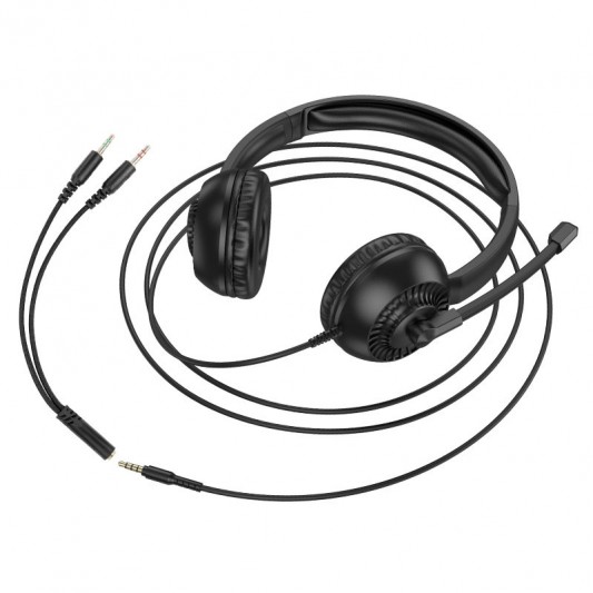 Накладные наушники Hoco W112 Pures (3.5mm/1.8m) Black - изображение 4