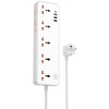 Подовжувач Hoco AC14A Rico PD30W (3USB-A/1C/5xSocket) (1.5m) White